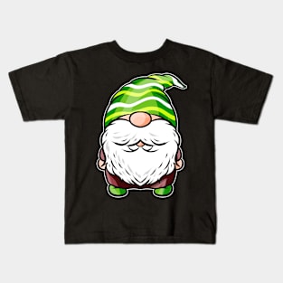 Gnome With Striped Pointed Cap For St. Patricks Day Kids T-Shirt